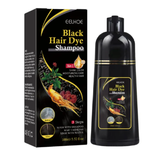 3-in-1 Hair Dye Shampoo for Grey Coverage
