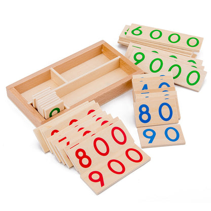 Montessori Wooden Place Value Cards – Build Numbers 1–9,999