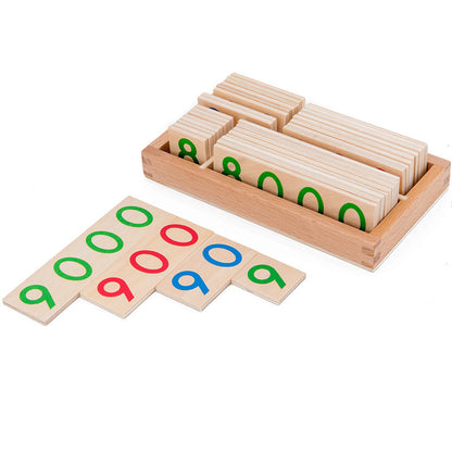 Montessori Wooden Place Value Cards – Build Numbers 1–9,999