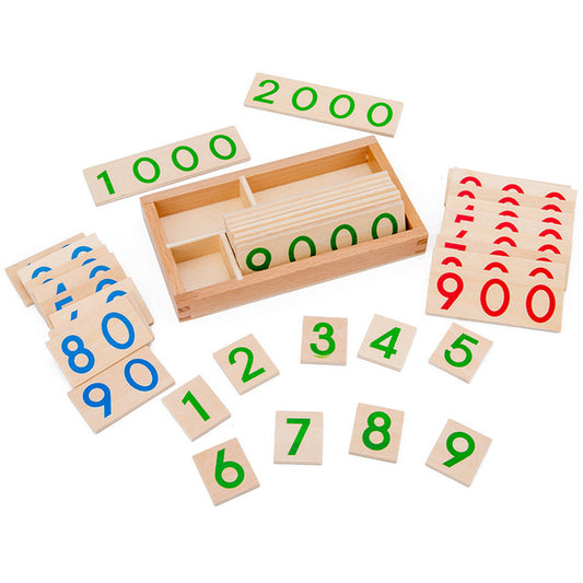 Montessori Wooden Place Value Cards – Build Numbers 1–9,999