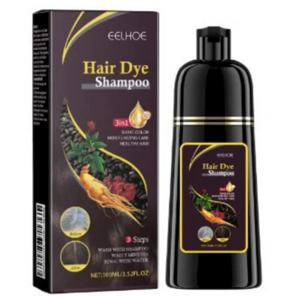 3-in-1 Hair Dye Shampoo for Grey Coverage